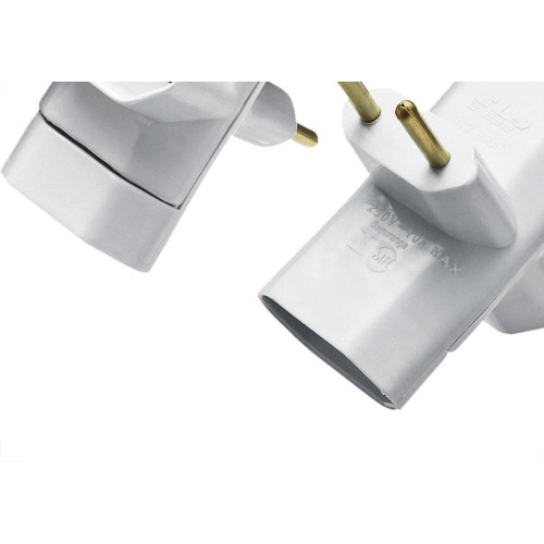 Pino 3 Saidas Flp 2 Polos 10A. Branco - Kit C/10 Pecas