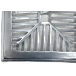 Grelha De Aluminio Com Porta Grelha Concava 25X25Cm