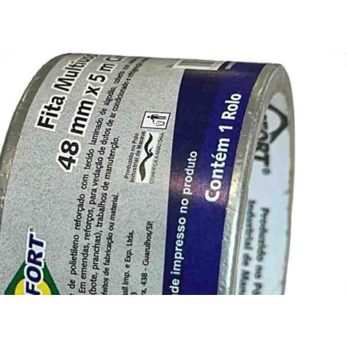 Fita Silver Tape Brasfort Multiuso 48Mm X 5M - 7547 - Kit C/15 Rolos