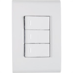 Conjunto Tramontina Com Placa Liz Branca 3 Simples - 57170/070