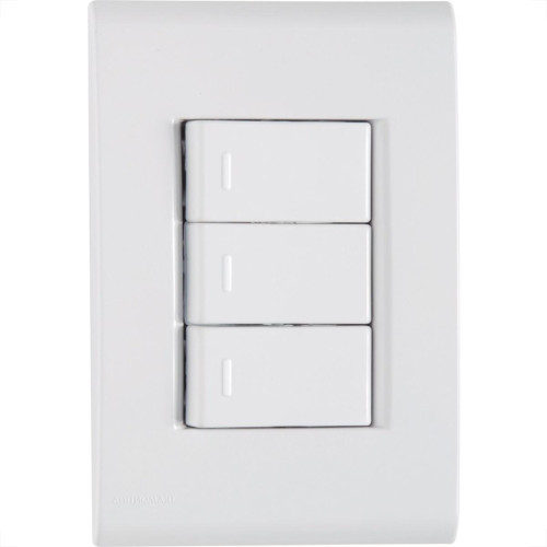 Conjunto Tramontina Com Placa Liz Branca 3 Simples - 57170/070