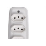 Tomada Barra Ilumi 2P+T. Tripla Cinza 20A. 16331
