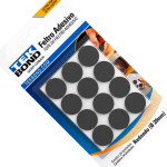 Feltro Adesivo Tekbond Redondo 20Mm Com 24 Pecas