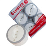 Tomada Externa Luster 2P+T. 10A Grande Branca 2081 - Kit C/10 Pecas