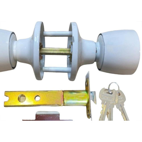 Fechadura Gold Divisoria Tubular Branca - Sft 050003