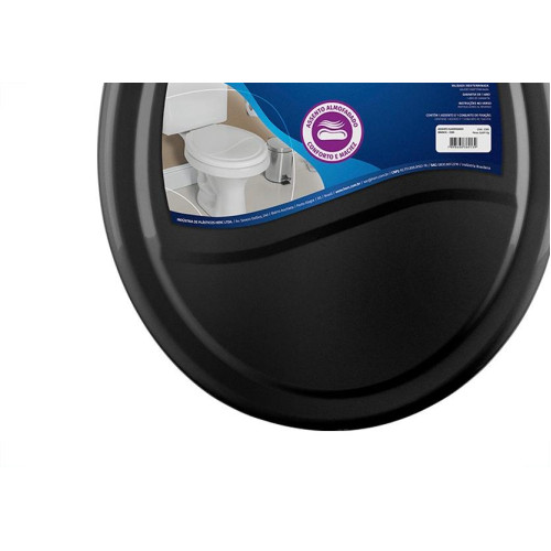 Assento Sanitario Almofadado Herc Preto 2392