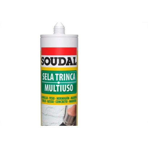 Sela Trinca Multiuso Soudal Branca Base Agua 495G/300Ml