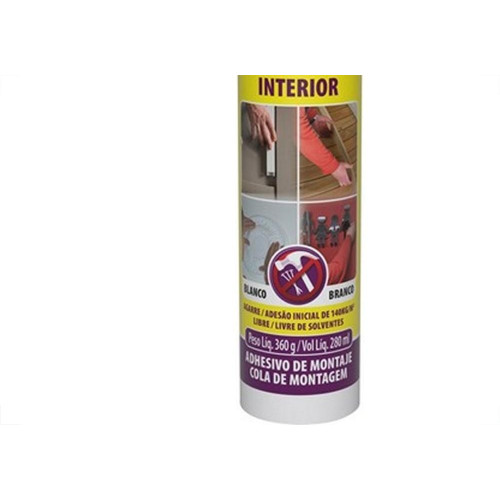 Cola Monta Fixa Soudal Sem Pregos 360G Interior