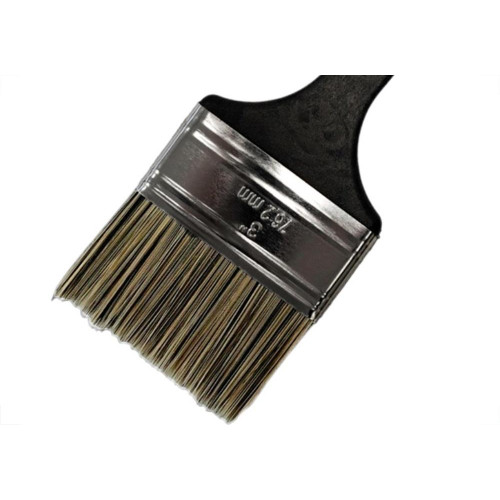 Pincel Trincha Pintura Roma Grisalha Ref.301 Cabo Preto Tam.G 3'' - Kit C/12 Pecas