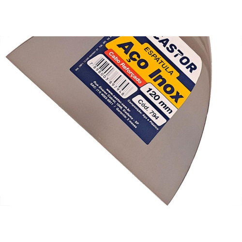 Espatula Castor Aco Inox Cabo Plastico Reforcado Azul 120Mm- 794