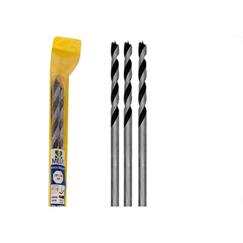 Broca Mourao Aco Carbono Melfi 3/8''X 320 - Kit C/3 Pecas