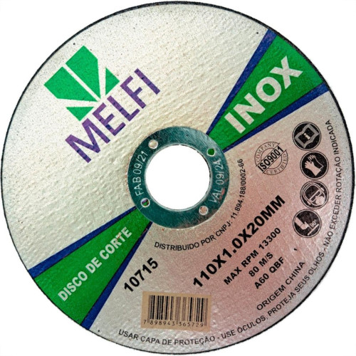 Disco Aco Inox Melfi 110Mmx1,0Mmx20Mm - 10715