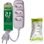 Extensao Ilumi Paralela 2 Polos 0,75Mm Branca - 1,5M - 17901