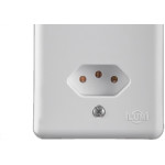 Conjunto Ilumi Stylus Branco Com Placa 2 Tomadas 2P+T. 10A. - 201200 Monobloco