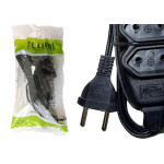 Extensao Ilumi Paralela 2 Polos 0,75Mm Preta - 1,5M - 17902