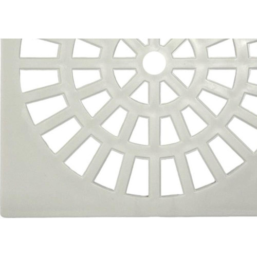 Grelha Plastica Quadrada Branca Herc 15X15Cm - 2284 - Kit C/6 Pecas