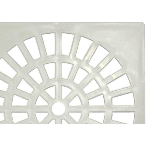Grelha Plastica Quadrada Branca Herc 15X15Cm - 2284 - Kit C/6 Pecas
