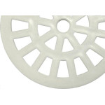 Grelha Plastica Redonda Branca Herc 10X10Cm - 2293 - Kit C/6 Pecas