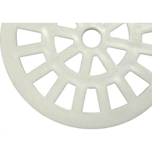 Grelha Plastica Redonda Branca Herc 10X10Cm - 2293 - Kit C/6 Pecas
