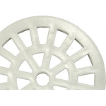 Grelha Plastica Redonda Branca Herc 10X10Cm - 2293 - Kit C/6 Pecas