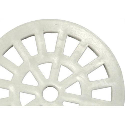 Grelha Plastica Redonda Branca Herc 10X10Cm - 2293 - Kit C/6 Pecas