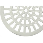 Grelha Plastica Redonda Branca Herc 15X15Cm - 2285 - Kit C/6 Pecas
