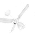 Ventilador Teto Venti-Delta 3 Pas Branco Com Globo 220V.