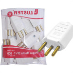 Pino Macho Luster 2 Polos+Terra 10A. Branco 2064 - Kit C/10 Pecas
