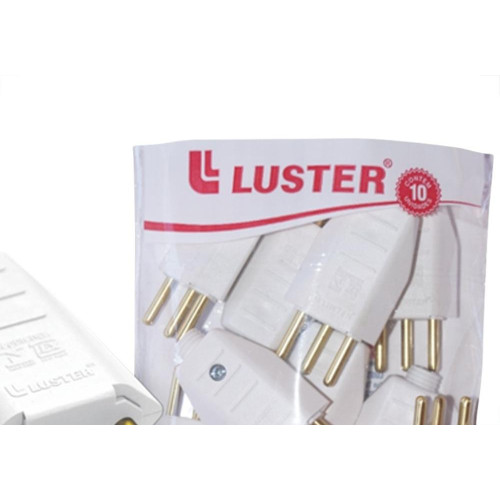 Pino Macho Luster 2 Polos+Terra 10A. Branco 2064 - Kit C/10 Pecas