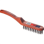 Escova De Aco Manual Atlas Plastico Com Cabo 3 Fileiras - Kit C/12 Pecas
