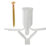 Bucha Fixacao Para Gesso Sforplast Fly Com Parafuso No.03 Pacote Com 25 Pecas (13 A 23Mm)