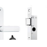 Fechadura Stam Estreita Externa 23Mm Inox Alavanca - 401/07