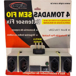 Filtro Linha Capte 4 Tomadas 2P+T Sem Fio Bivolt Com Fusivel Interruptor E Led Indicador De Tensao.