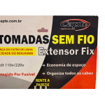 Filtro Linha Capte 4 Tomadas 2P+T Sem Fio Bivolt Com Fusivel Interruptor E Led Indicador De Tensao.