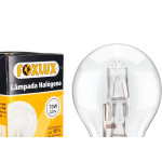 Lampada Halogena A-60 Foxlux 70W. E-27 220V. - Kit C/10 Pecas