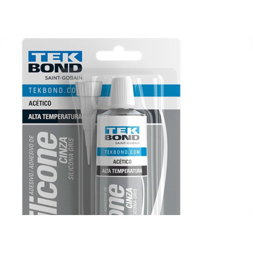 Silicone Tekbond Alta Temperatura 50G. Cinza