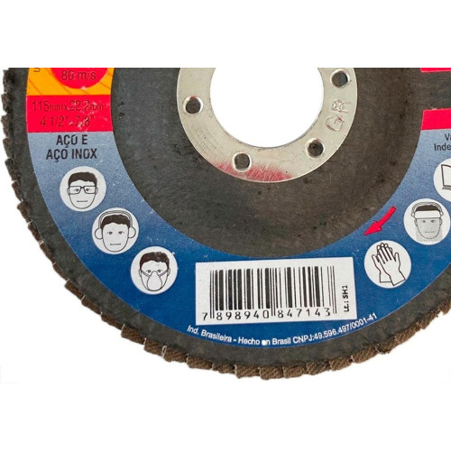 Disco Flap Lineato Itambe 4.1/2'' - Grao 60