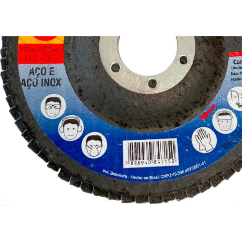 Disco Flap Lineato Itambe 4.1/2'' - Grao 80