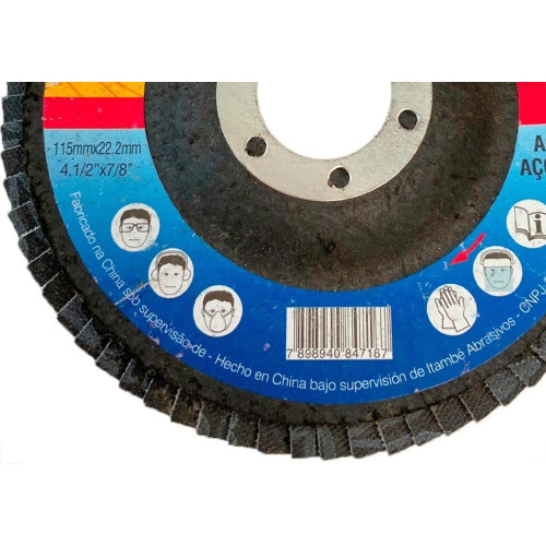 Disco Flap Lineato Itambe 4.1/2'' - Grao 120