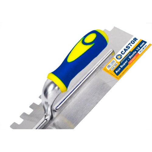 Desempenadeira Aco Castor Dentada 10 X 40Cm Dente 12Mm - 425