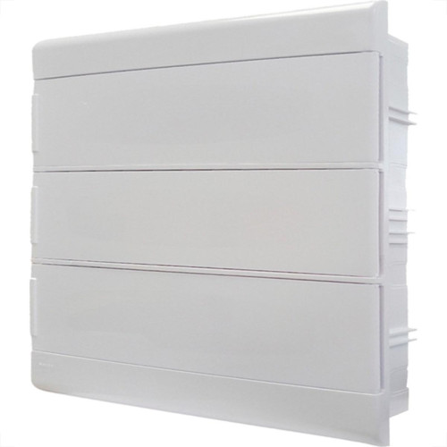 Centrinho Steck Pvc Embutir Branco Para 36 Disjuntores Din Sem Barramento