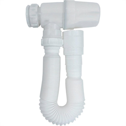 Sifao Copo Horizontal Sanfonado Extensivel Censi Branco ( Pia - Tanque - Lavatorio ) - 7167