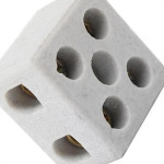 Conector Porcelana Thompson 2 Polos - 16Mm Fixar - Kit C/10 Pecas