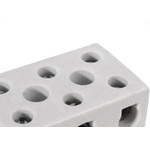 Conector Porcelana Thompson 3 Polos - 06Mm Fixar - Kit C/10 Pecas