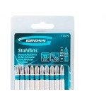 Ponteira Para Parafusadeira Gross N2 X90Mm Com 10 Pecas 11379