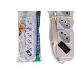 Filtro Linha Ilumi 5 Tomadas Bivolt Com Interruptor E Cabo Pp 3X0,75Mm Branco - 34016