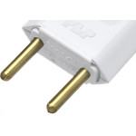 Pino Macho Flp 2 Polos 10A. Oco Branco - Kit C/10 Pecas