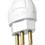 Pino Macho Flp 2 Polos+Terra 20A. Macico Branco - Kit C/10 Pecas