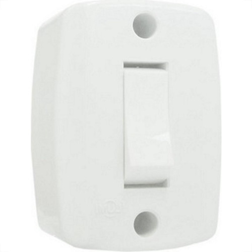 Interruptor Externo Ilumi Retangular Branco 16553 - Kit C/10 Pecas