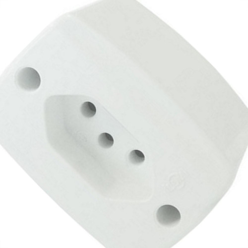 Tomada Externa Ilumi 2P+T. 10A Retangular 16516 - Kit C/10 Pecas
